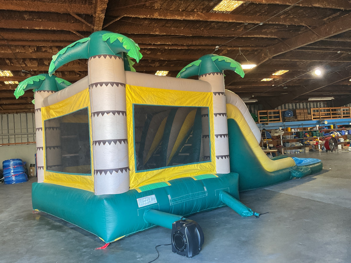 Dual Lane Tropical Combo with detachable pool