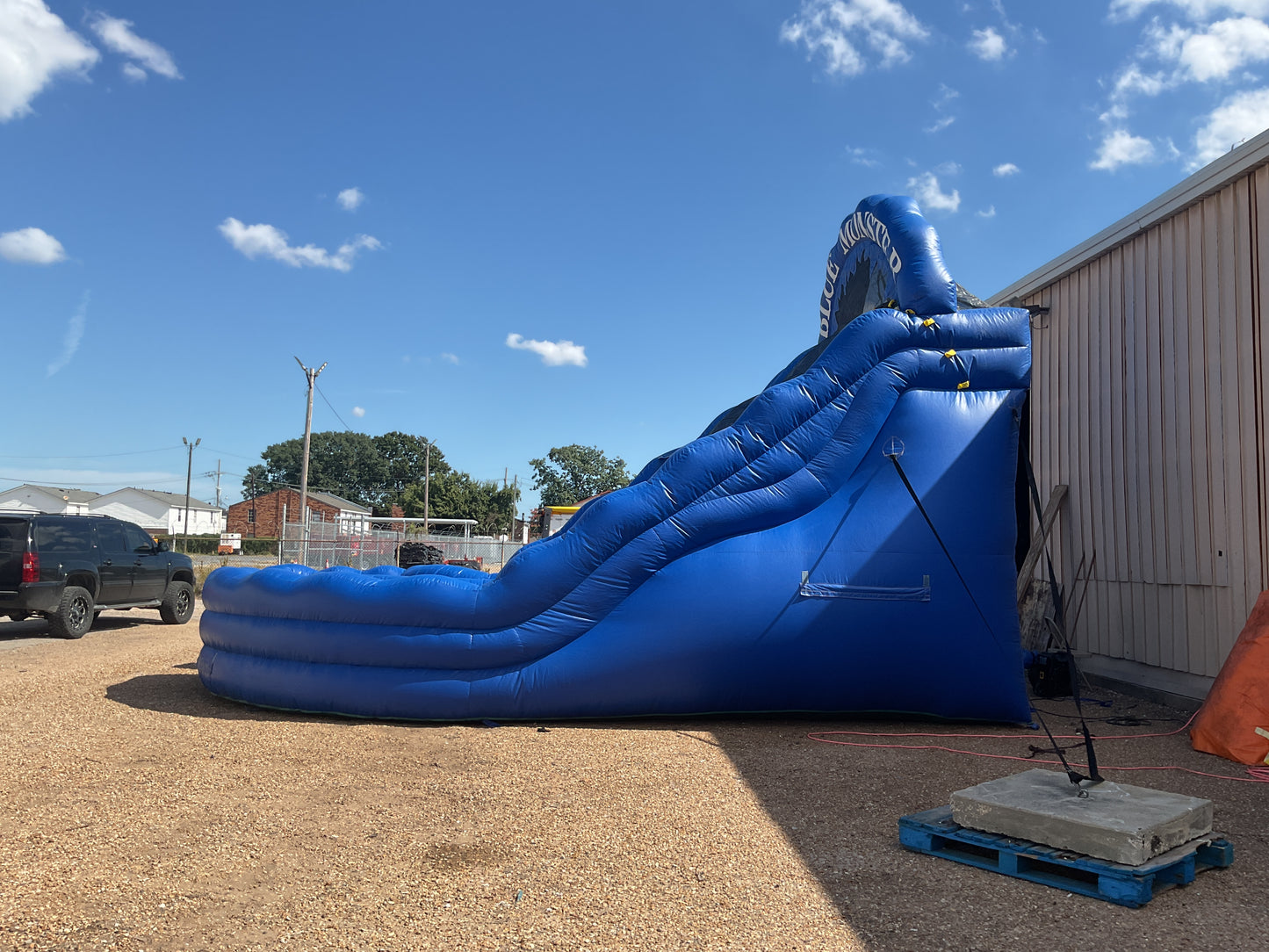 18' Blue Monster dual lane wet/dry Slide
