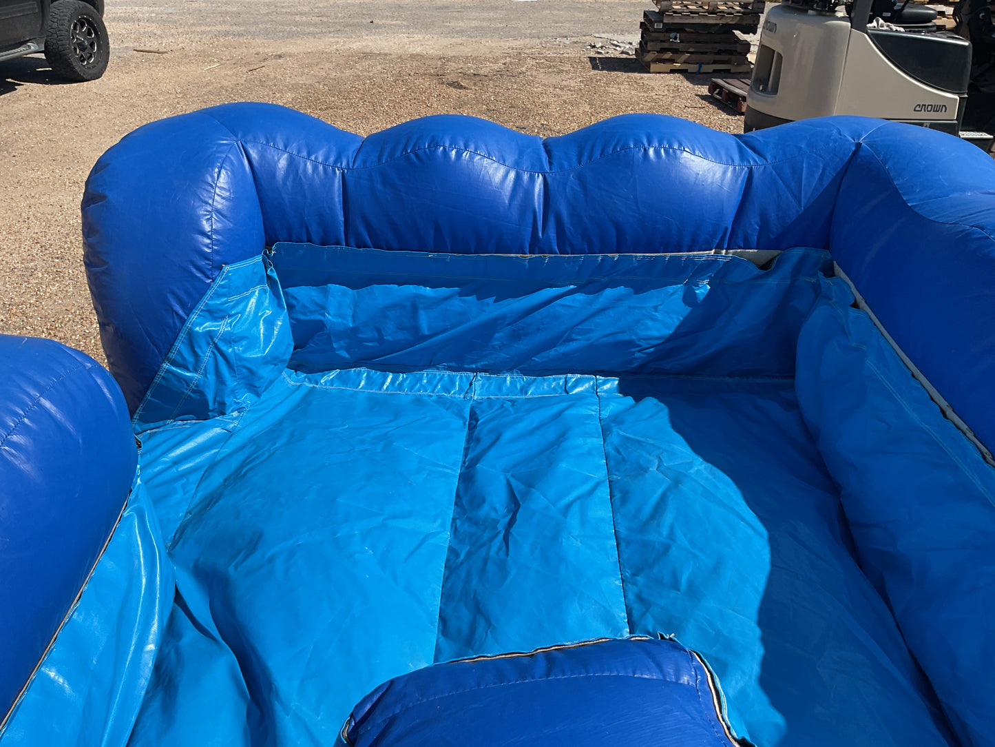 18' Blue Monster dual lane wet/dry Slide