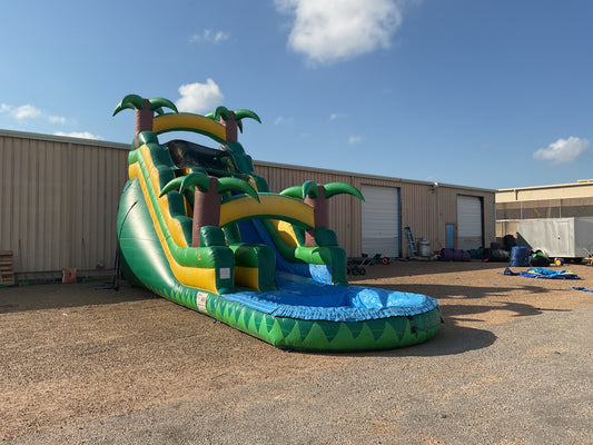 18' Tropical Slide with pool