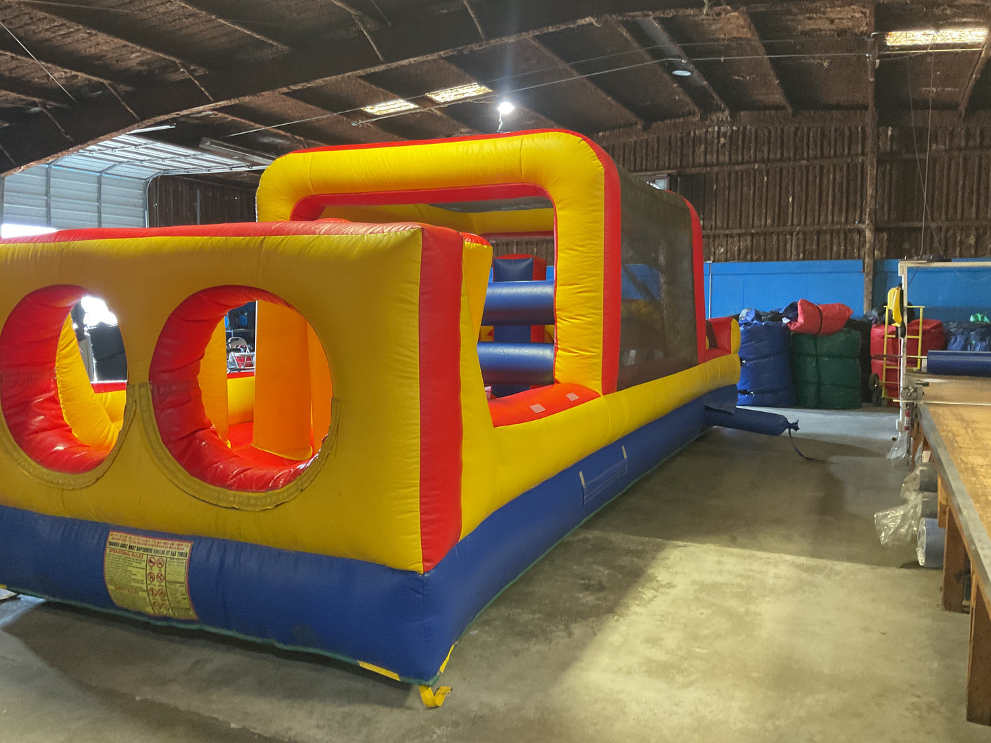 65' Obstacle Course Set (Mini Obstacle Course + Rock Climb Slide)