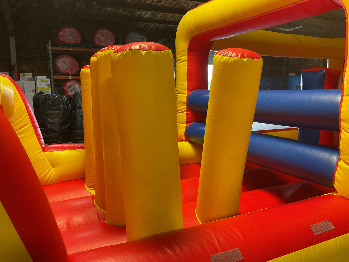 65' Obstacle Course Set (Mini Obstacle Course + Rock Climb Slide)