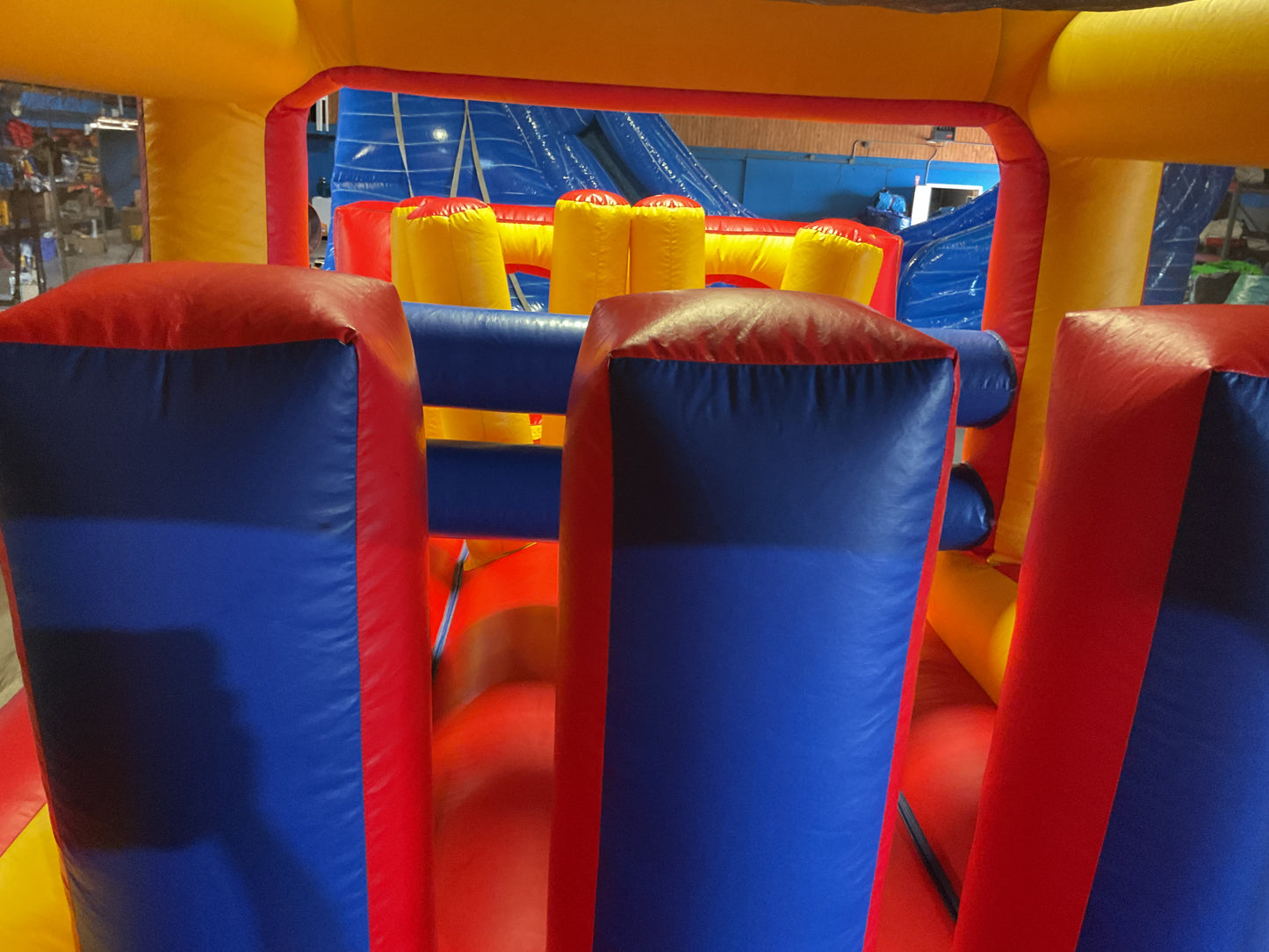 65' Obstacle Course Set (Mini Obstacle Course + Rock Climb Slide)