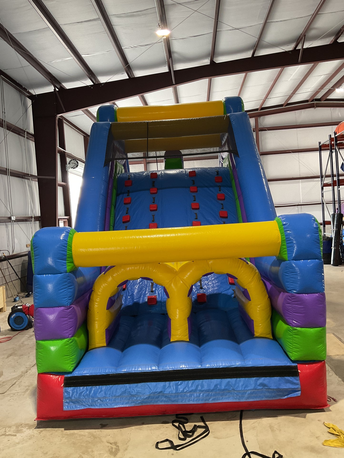 70' Obstacle Course (40' obstacle + 30' Rock climb slide)