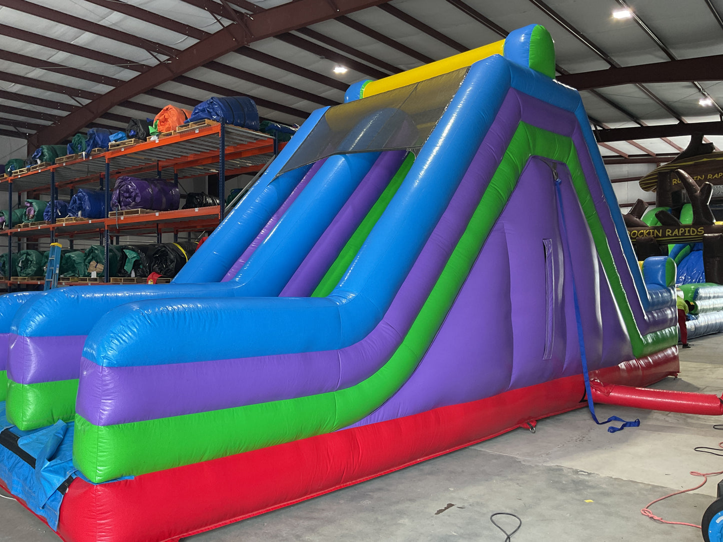 70' Obstacle Course (40' obstacle + 30' Rock climb slide)