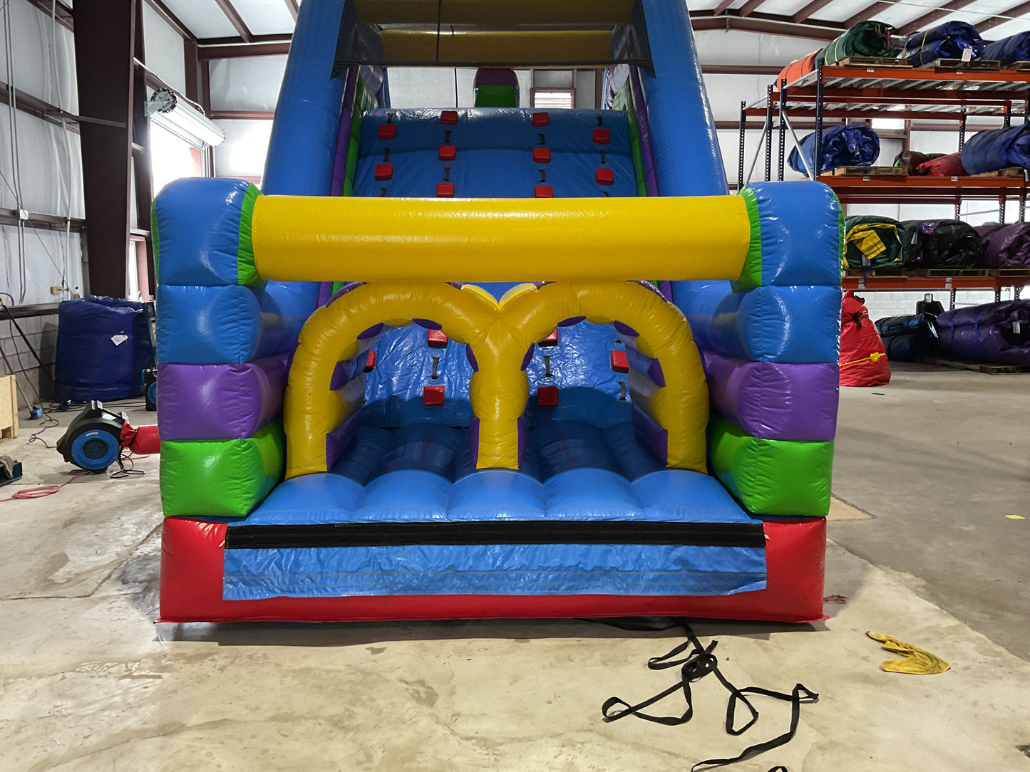 70' Obstacle Course (40' obstacle + 30' Rock climb slide)