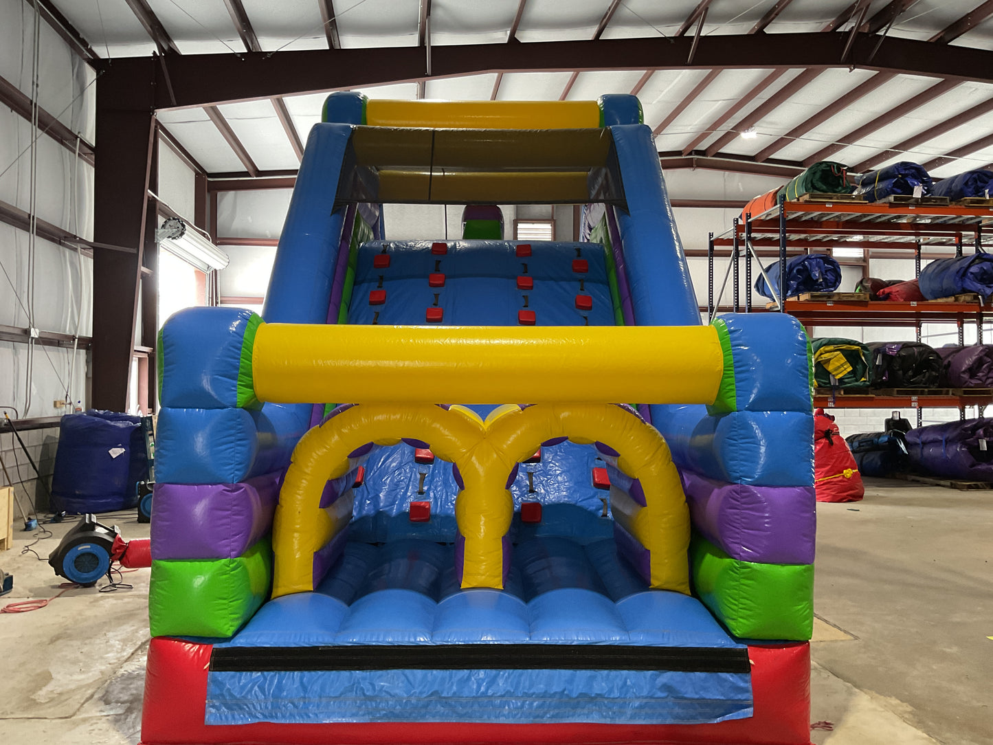 70' Obstacle Course (40' obstacle + 30' Rock climb slide)