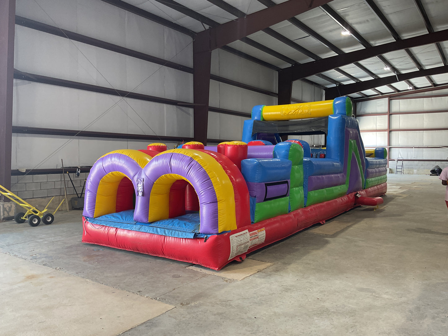 70' Obstacle Course (40' obstacle + 30' Rock climb slide)