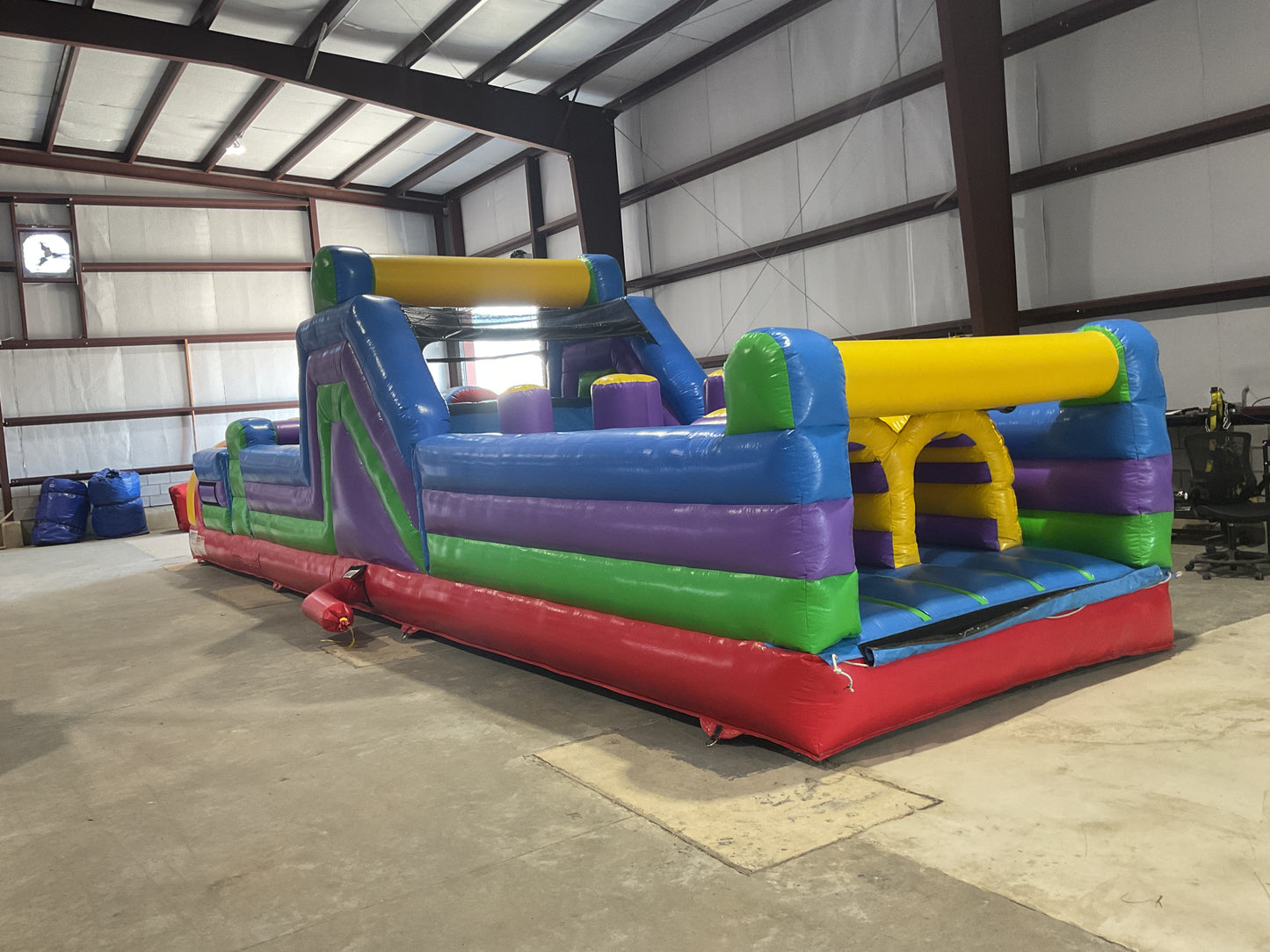 70' Obstacle Course (40' obstacle + 30' Rock climb slide)