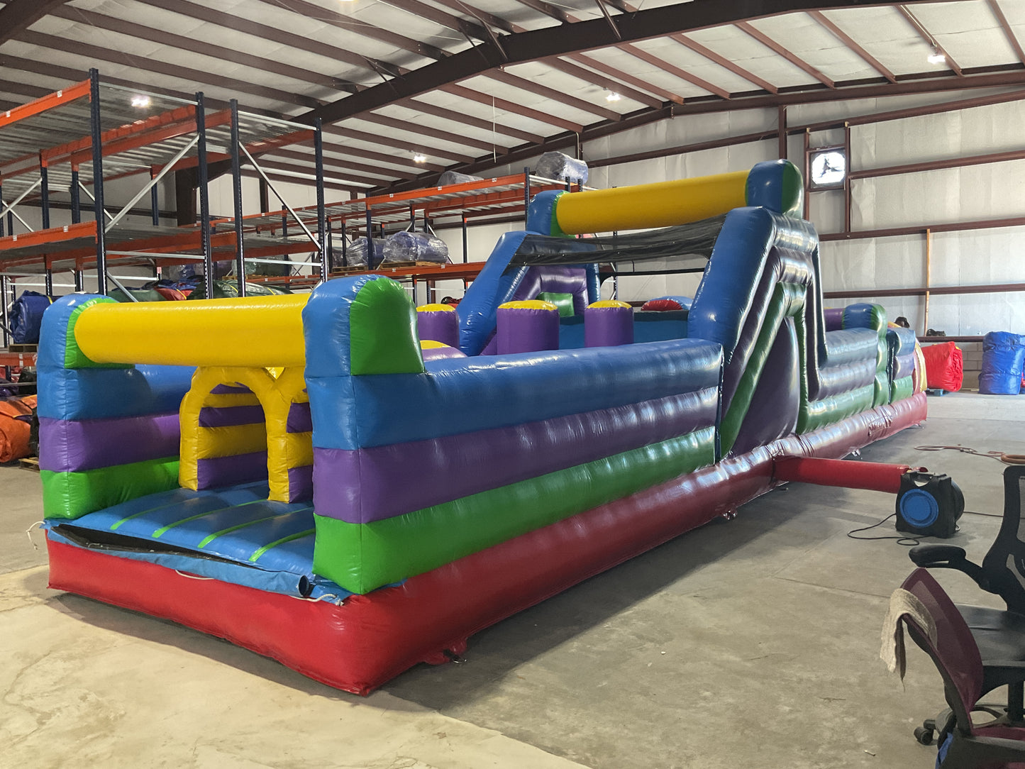 70' Obstacle Course (40' obstacle + 30' Rock climb slide)