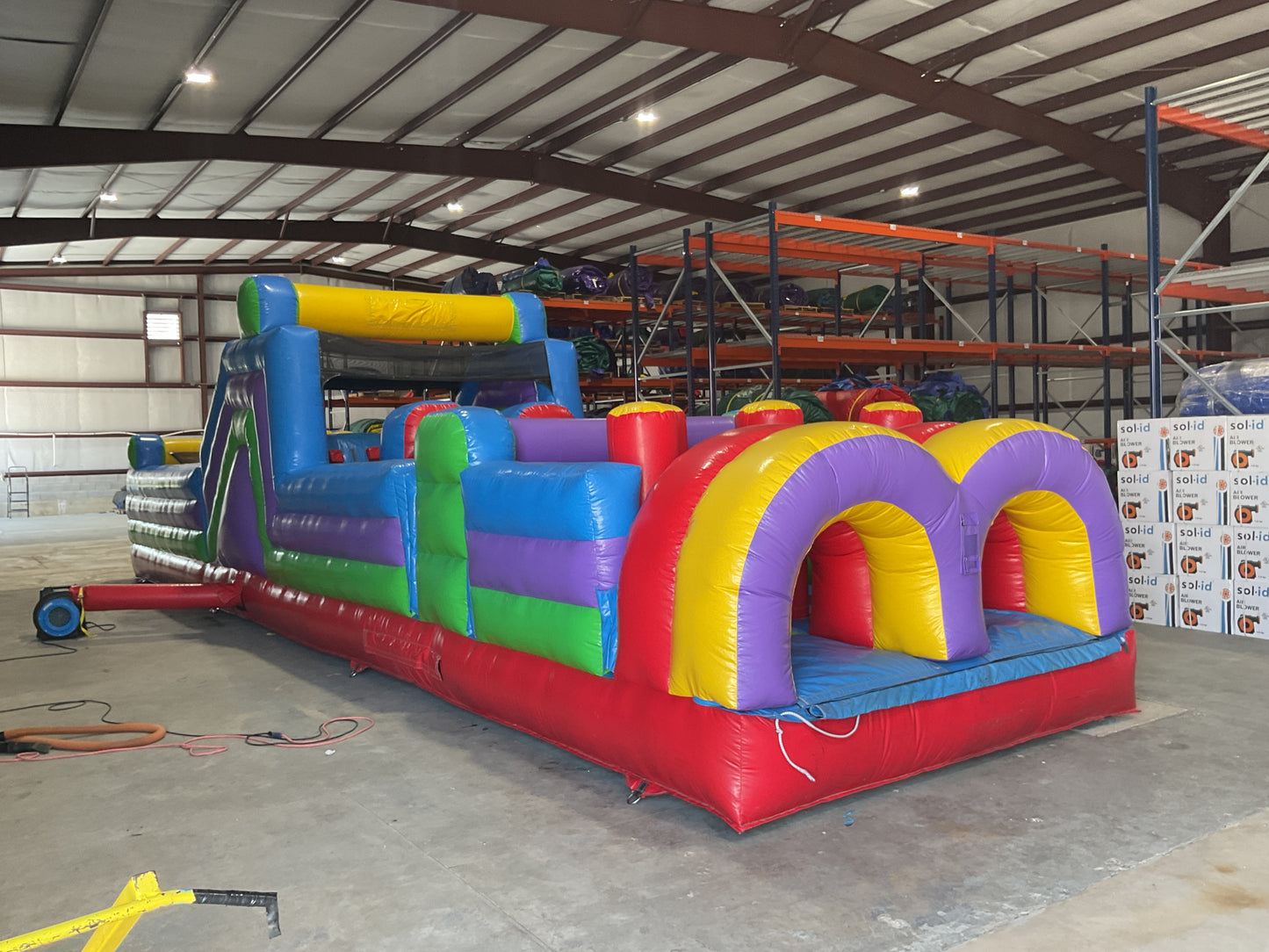 70' Obstacle Course (40' obstacle + 30' Rock climb slide)