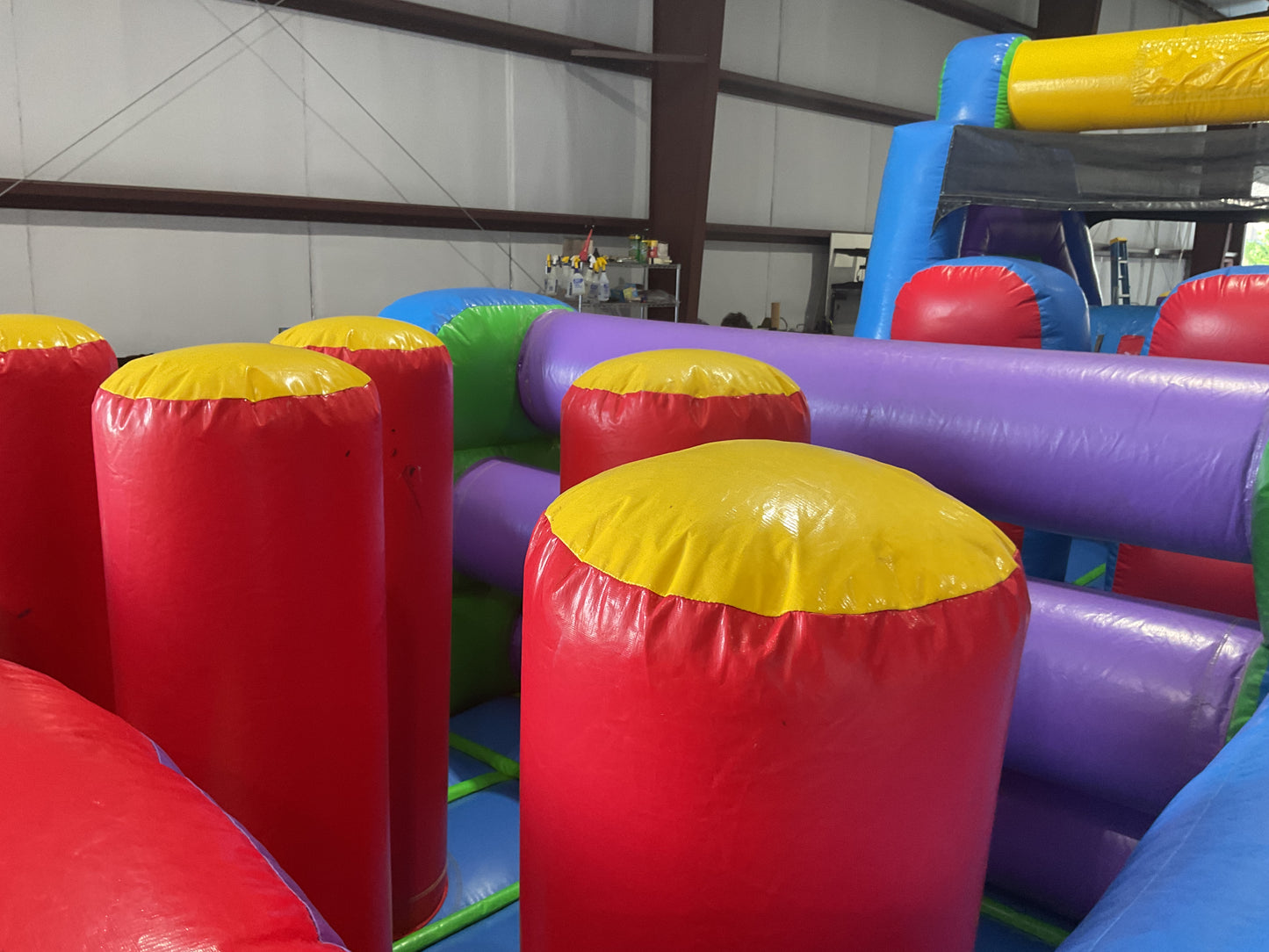 70' Obstacle Course (40' obstacle + 30' Rock climb slide)