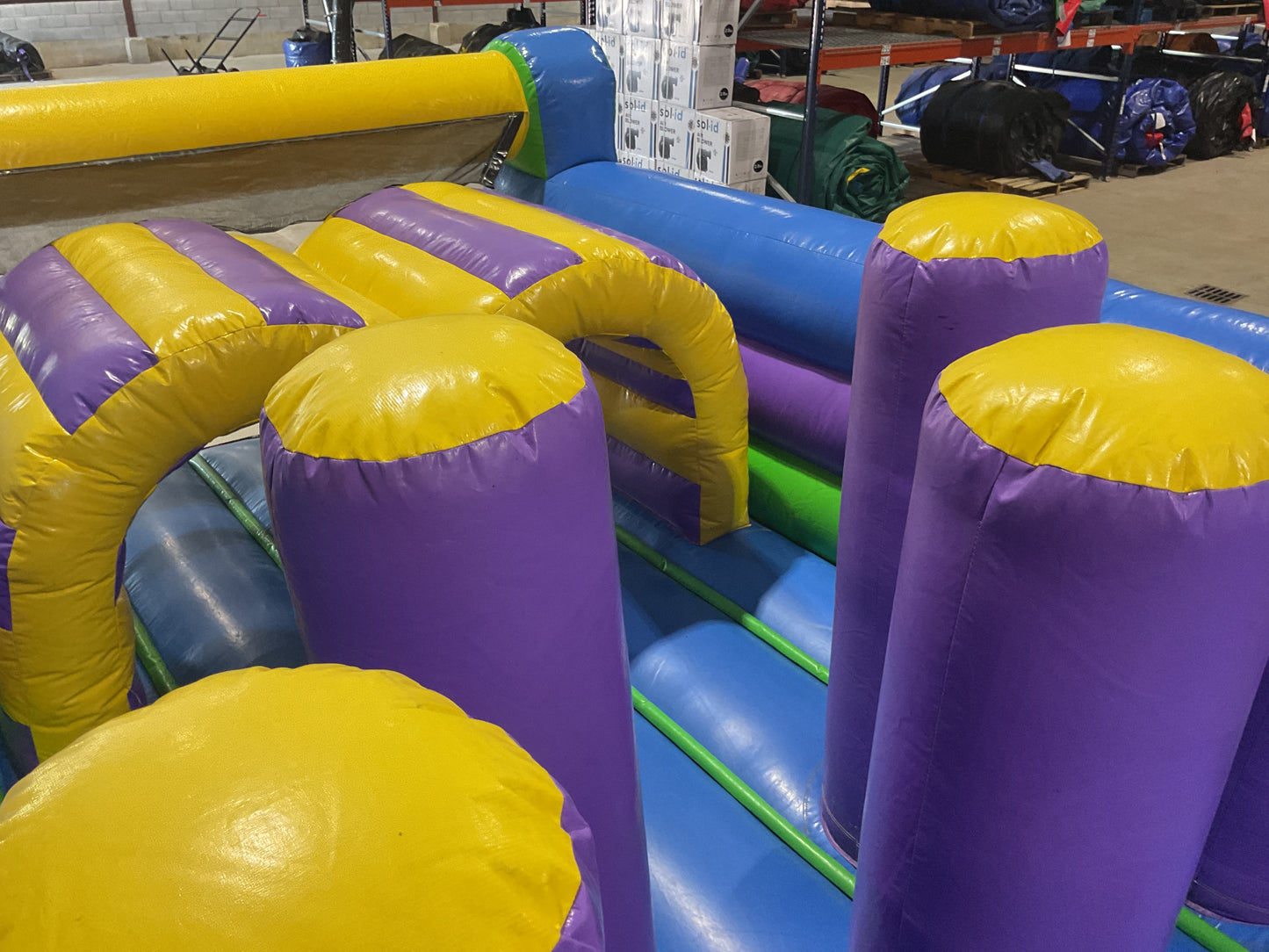 70' Obstacle Course (40' obstacle + 30' Rock climb slide)
