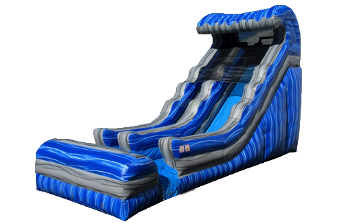 Blue Wave Inflatable Slide 18' Blue Wave Wet Dry Slide – Space Walk Inflatables
