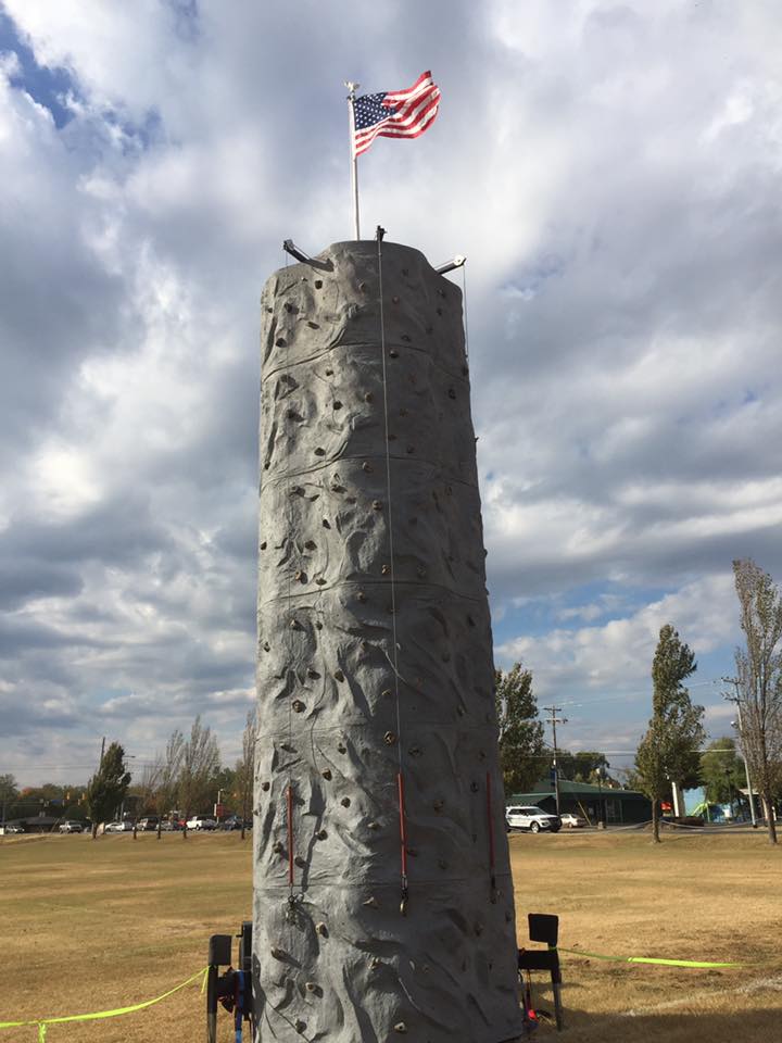 3-Station Rock Wall – Space Walk Inflatables