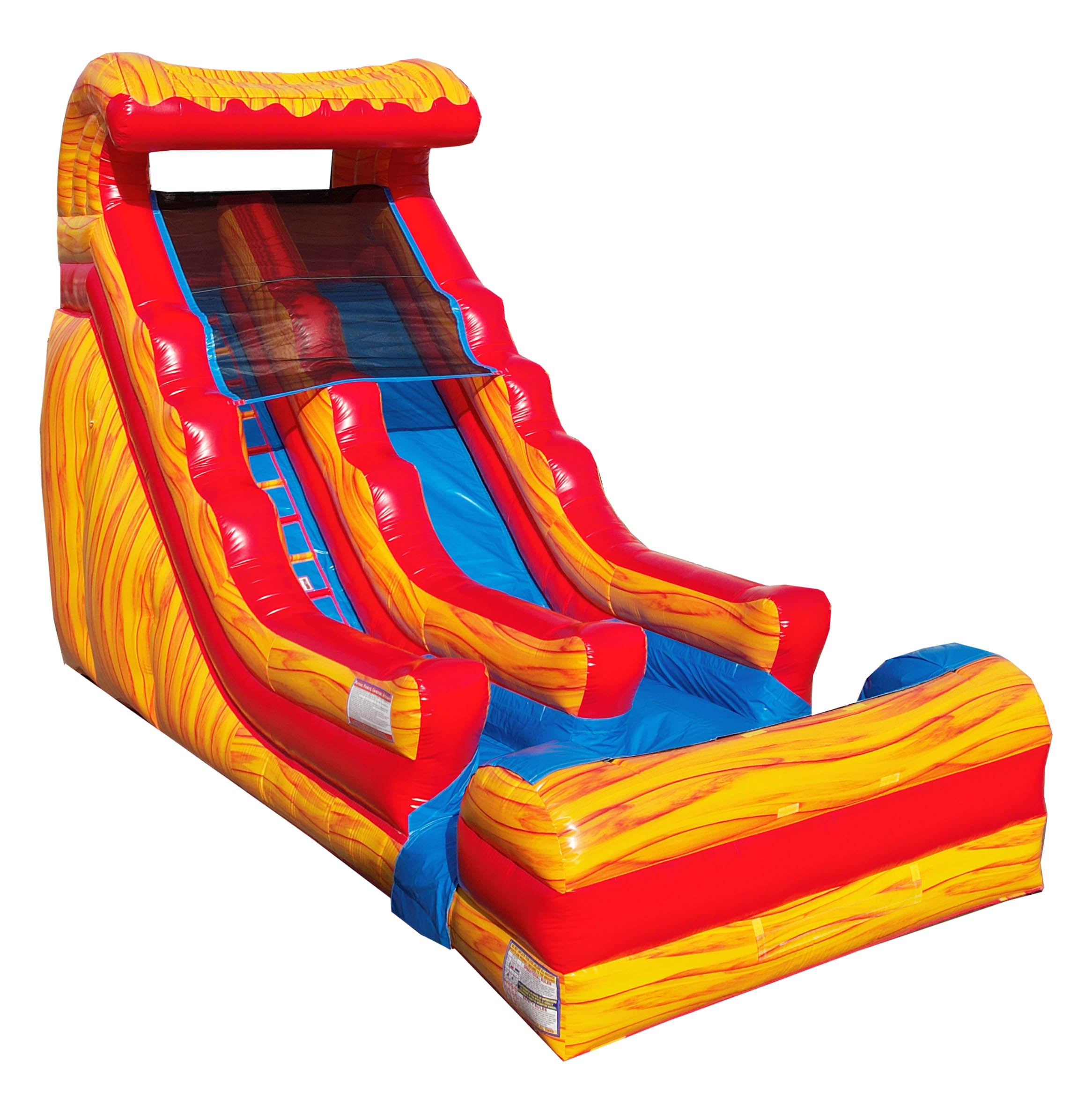 18' Fire & Ice Wet Dry Slide – Space Walk Inflatables